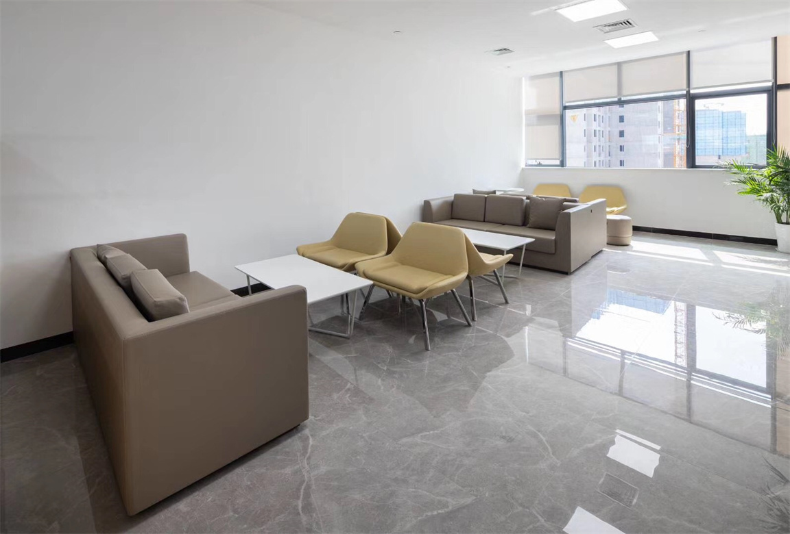 长沙妇幼医院茶几绒布沙发椅休闲空间案例照片 (11)